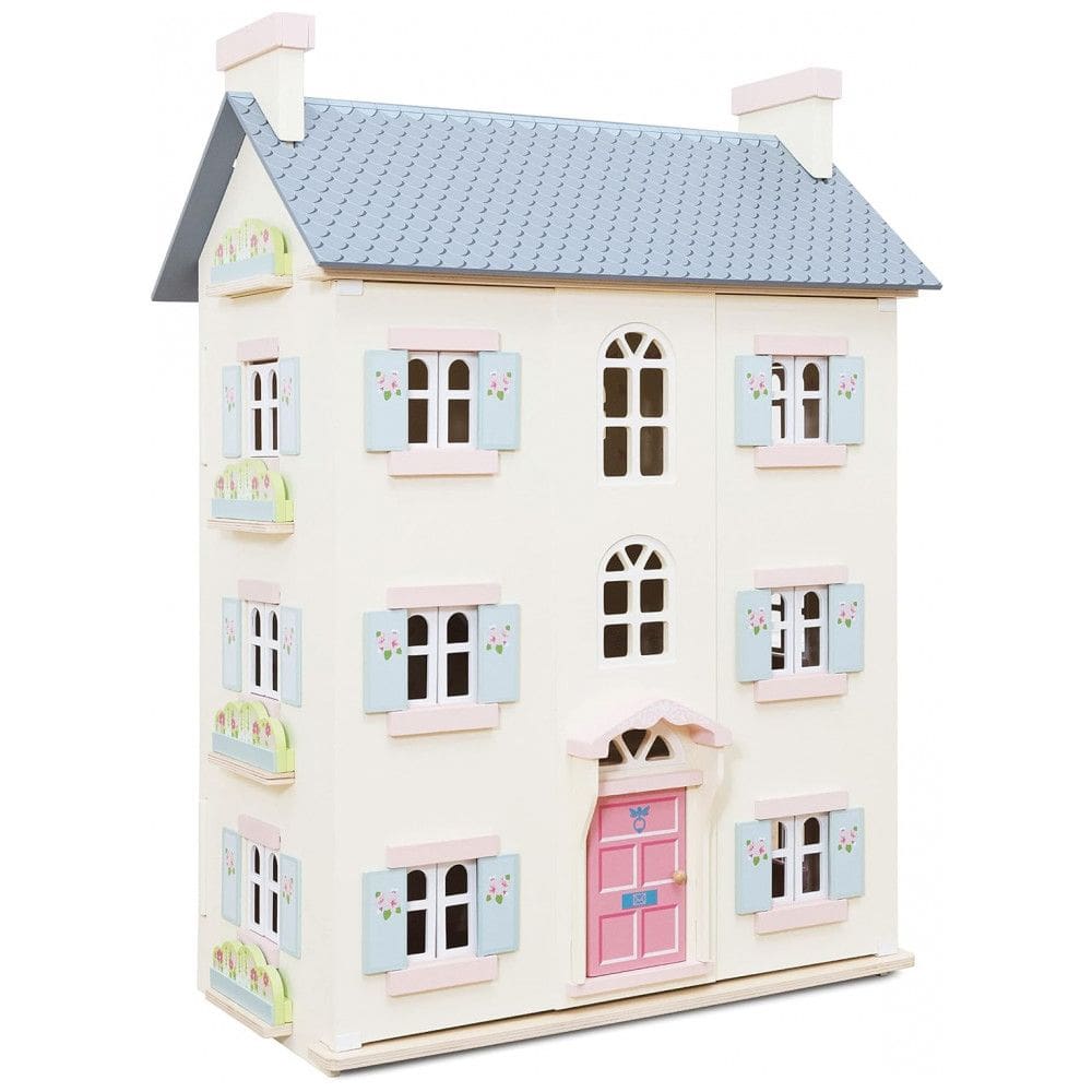 Casa de Bonecas de Madeira com 4 Andares 2 Quartos para Crianças a partir de 3 anos, Le Toy Van, Branco