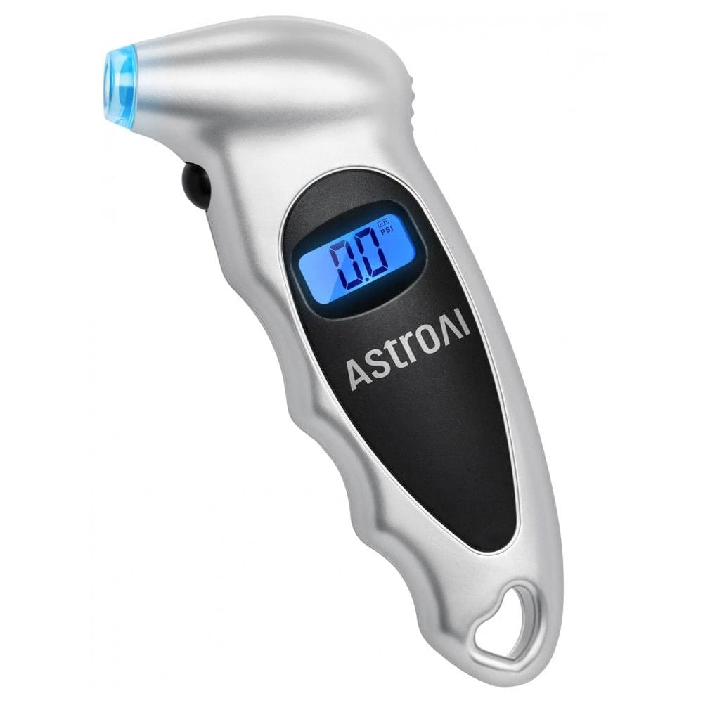 Calibrador de Pressão Digital AstroAI 0150PSI, Preciso em Incrementos de 0,1, Display LCD Retroiluminado e Adaptador de Válvula Presta