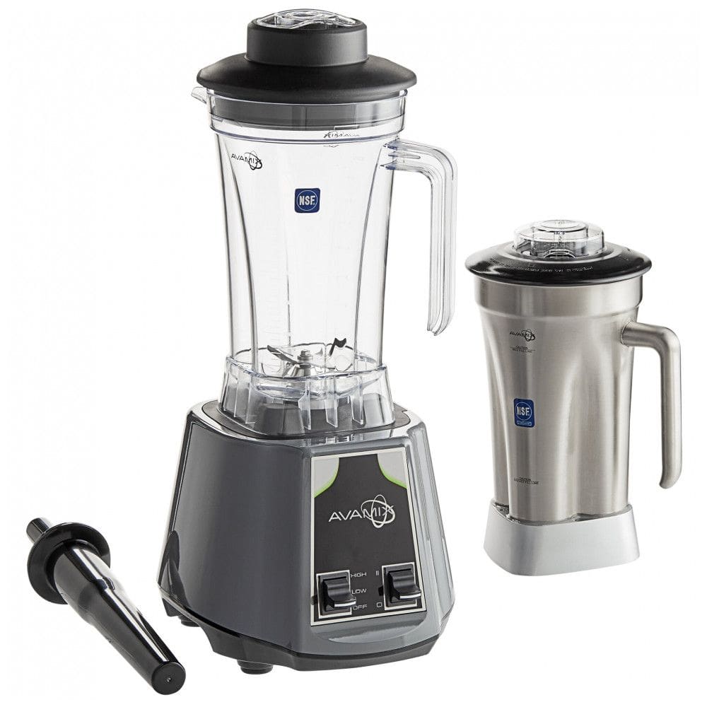 Liquidificador Industrial AvaMix BL2T64S 2,03 cv com Controle de Alternância, Jarra de Aço Inoxidável de 1,89 Litros e Jarras de Plástico