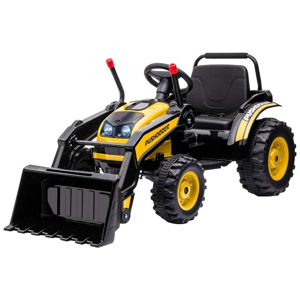 Escavadeira Elétrica Infantil a Bateria 6V com Som Realista, 2 Velocidade e Faróis, Aosom, Amarelo