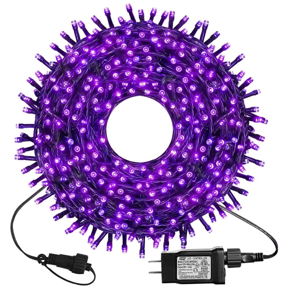 Pisca Pisca 300 LED 30 Metros a Prova dÁgua com 8 Modos para Halloween e Natal, Roxo