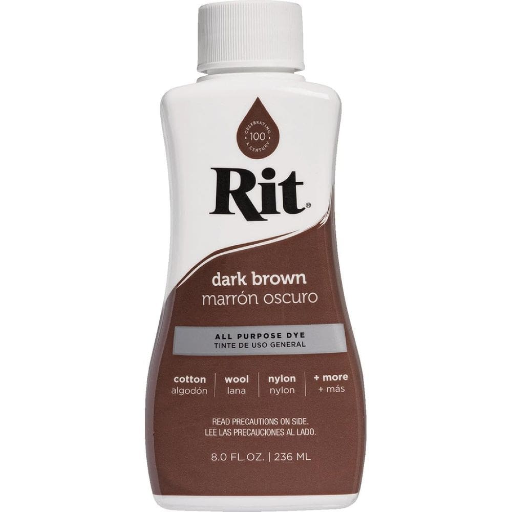 Liquid Dye Rit Dark Brown 237mL para tecido, madeira, papel