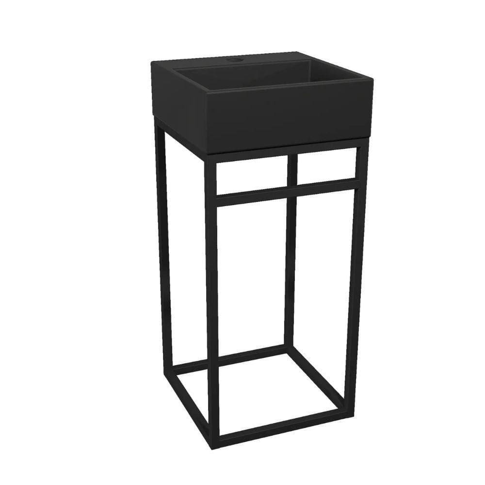 Base Box Iron 40x40 Cm Preto Fosco