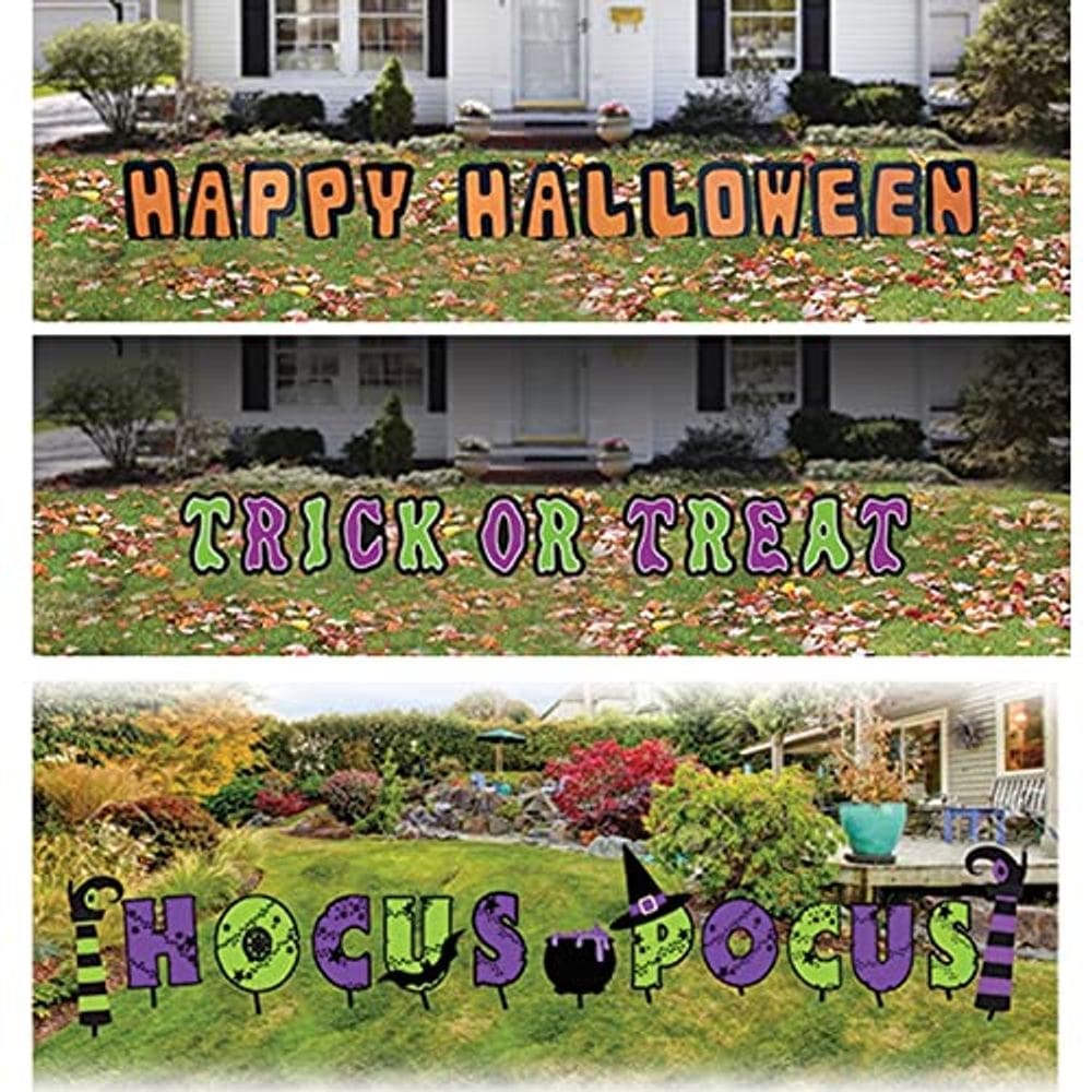 Conjunto de decoração de cartazes de jardim de Halloween Fun World, 1212 unidades