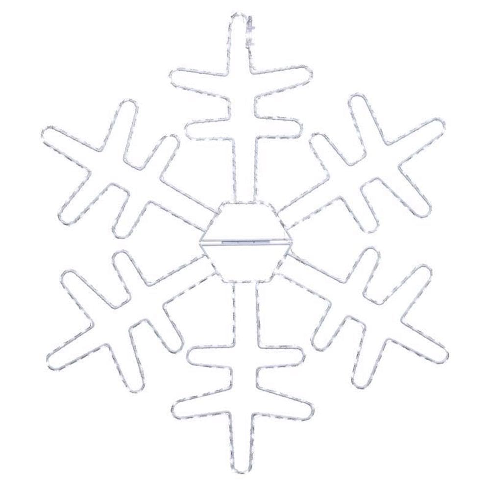 Celebrações: Micro Snowflake Light, decoração de 61 cm, interior e exterior