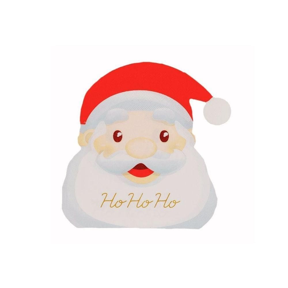 Guardanapo Decorado Natal Papai Noel Pacote 20 Folhas Duplas 16cm - Magizi