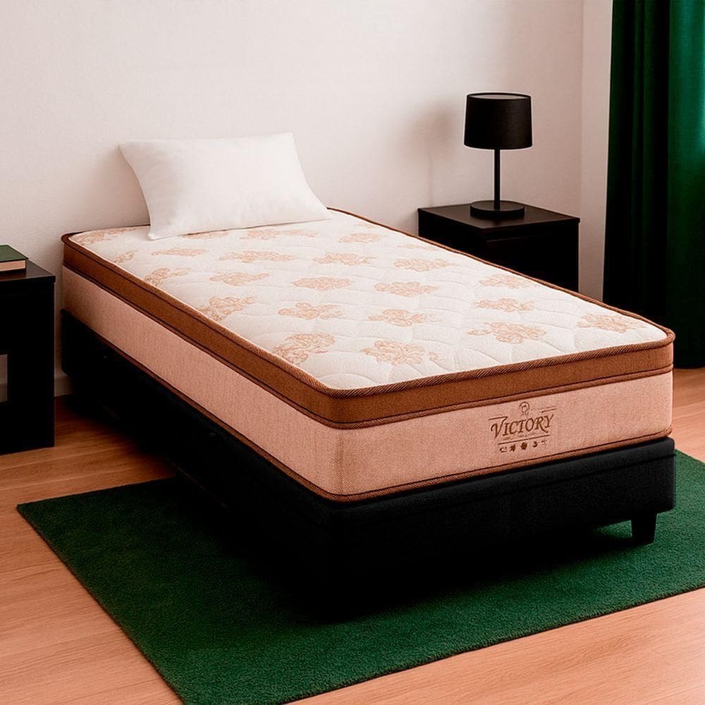 Cama Box Baú E Colchão Four Season Molas V-store 78x188x30 Cor:preto