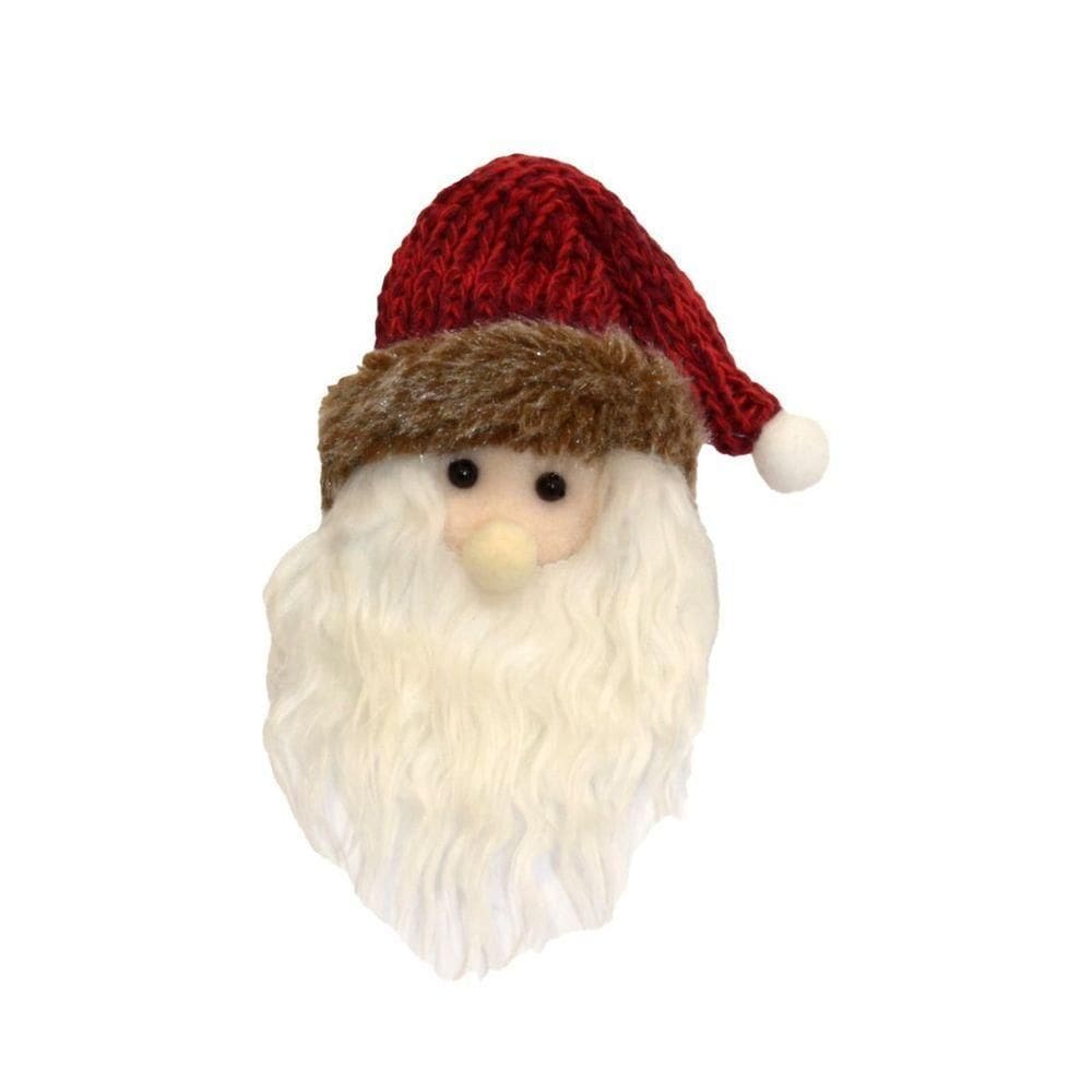 Carinha Papai Noel Pelúcia Scotch Pendente Gorro Crochê 13cm - Magizi