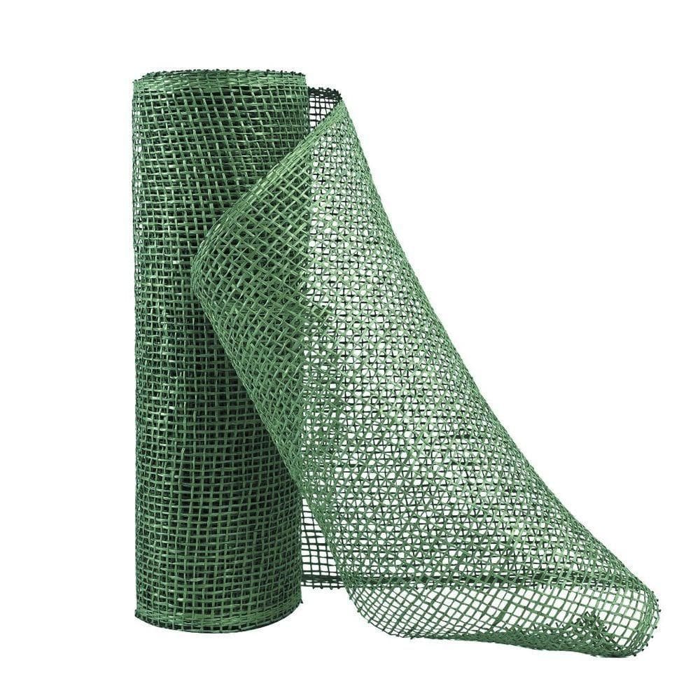 Tela Malha Tule Sisal Verde Decorativa Natal Luxo Rústico 25cm X 5 Metros