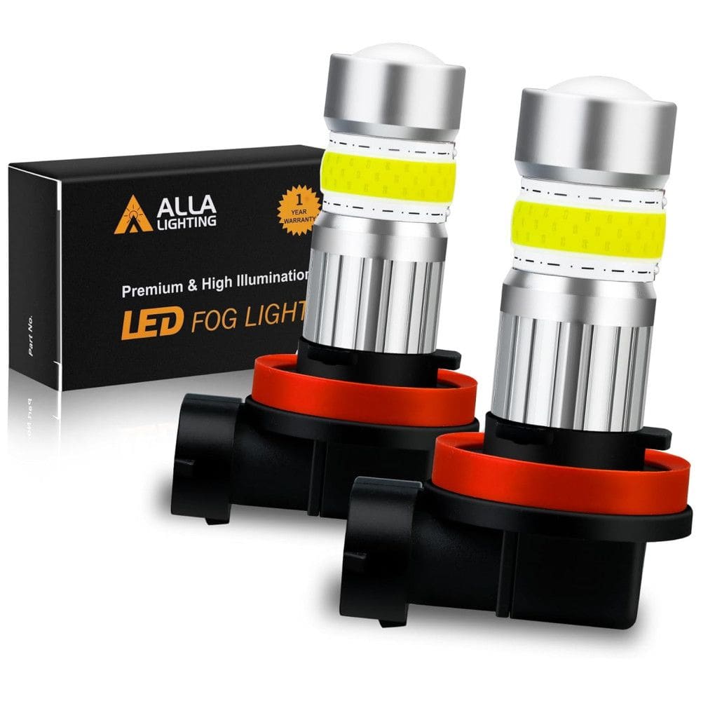 Lâmpada Automotiva para Neblina 2800lm Fria 6500K 12V 24V, ALLA LIGHTING H11 H8 H16 LED Fog Light Bulbs DRL, Branco