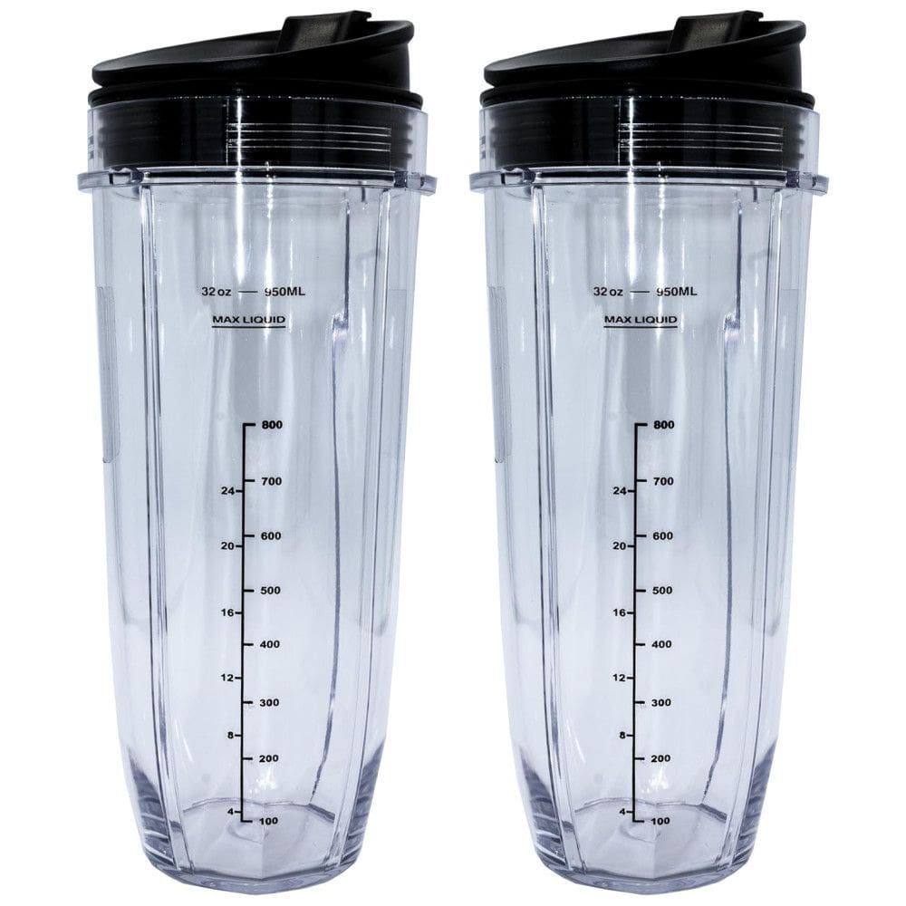 Kit de Copos 946 mL para Liquidificador Compatível com Modelos Nutri Ninja Auto iQ, BLENDIN 8541989294, Preto