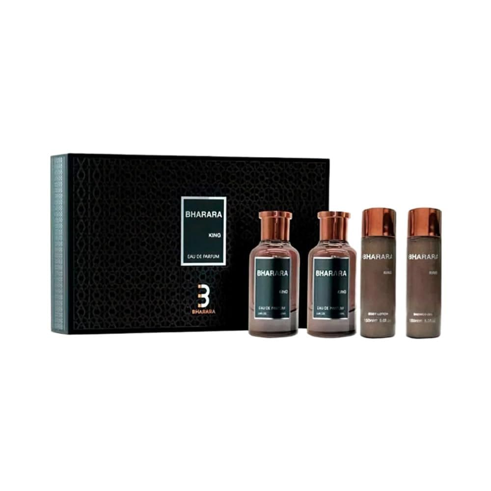 Conjunto Perfume Bharara King 100ml Eau de Parfum 4PC para homens