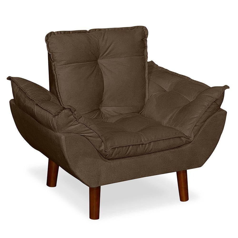 Mini Poltrona Decorativa Infantil Suede - Lm Decor Marrom