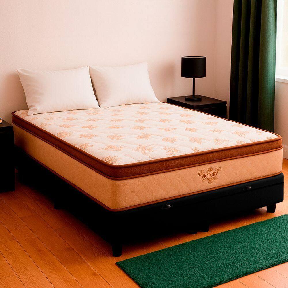 Cama Box Viúvo Preto Colchão Victory Molas Vstore 128x188x30