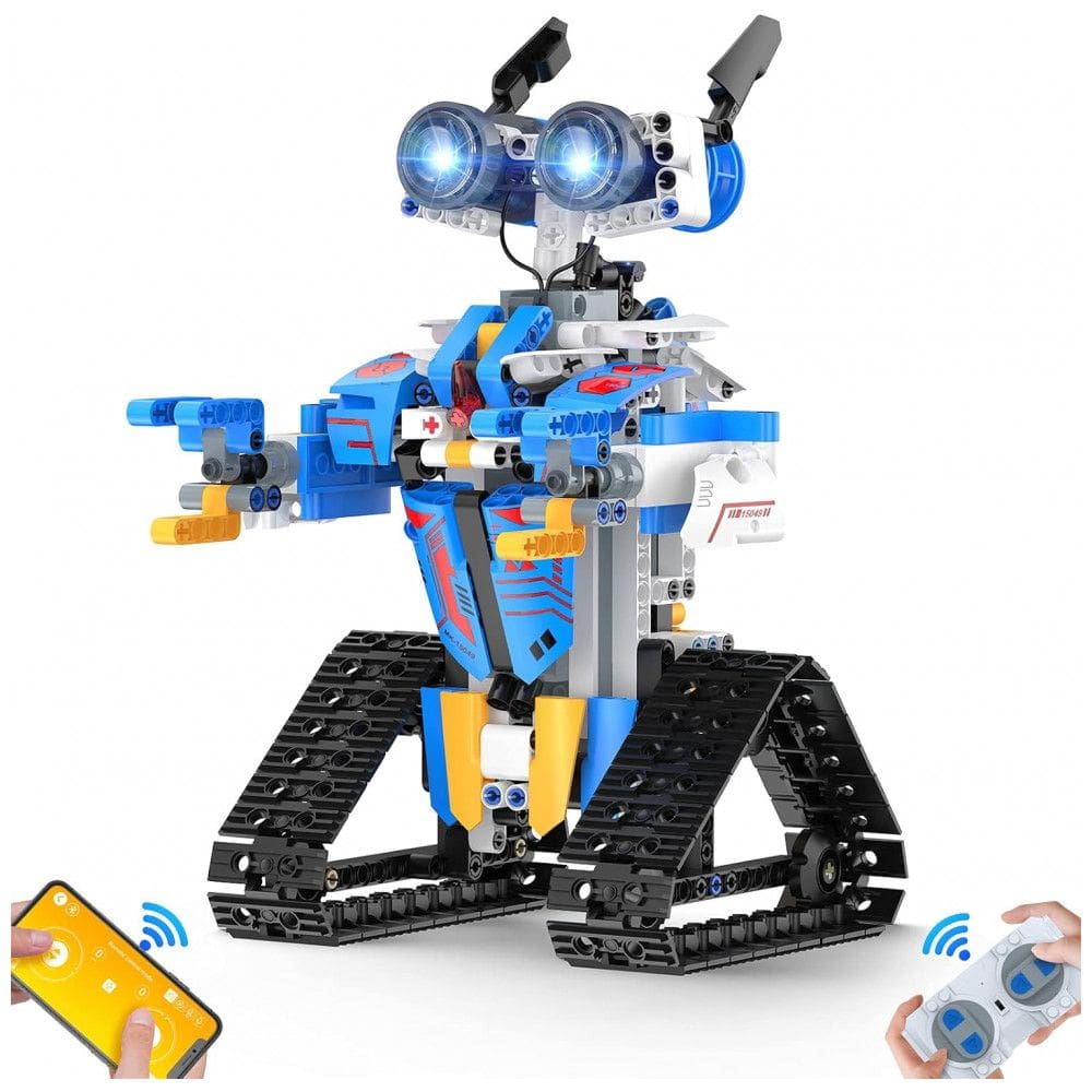 Brinquedo Robô para Meninos e Meninas de 8 a 16 Anos com Aplicativo ou Controle Remoto - Kit de Blocos de Construção Programáveis de