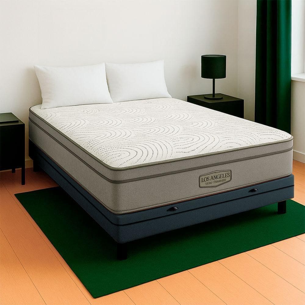 Cama Box Viúvo E Colchão Los Angeles Molas V-store Cinza