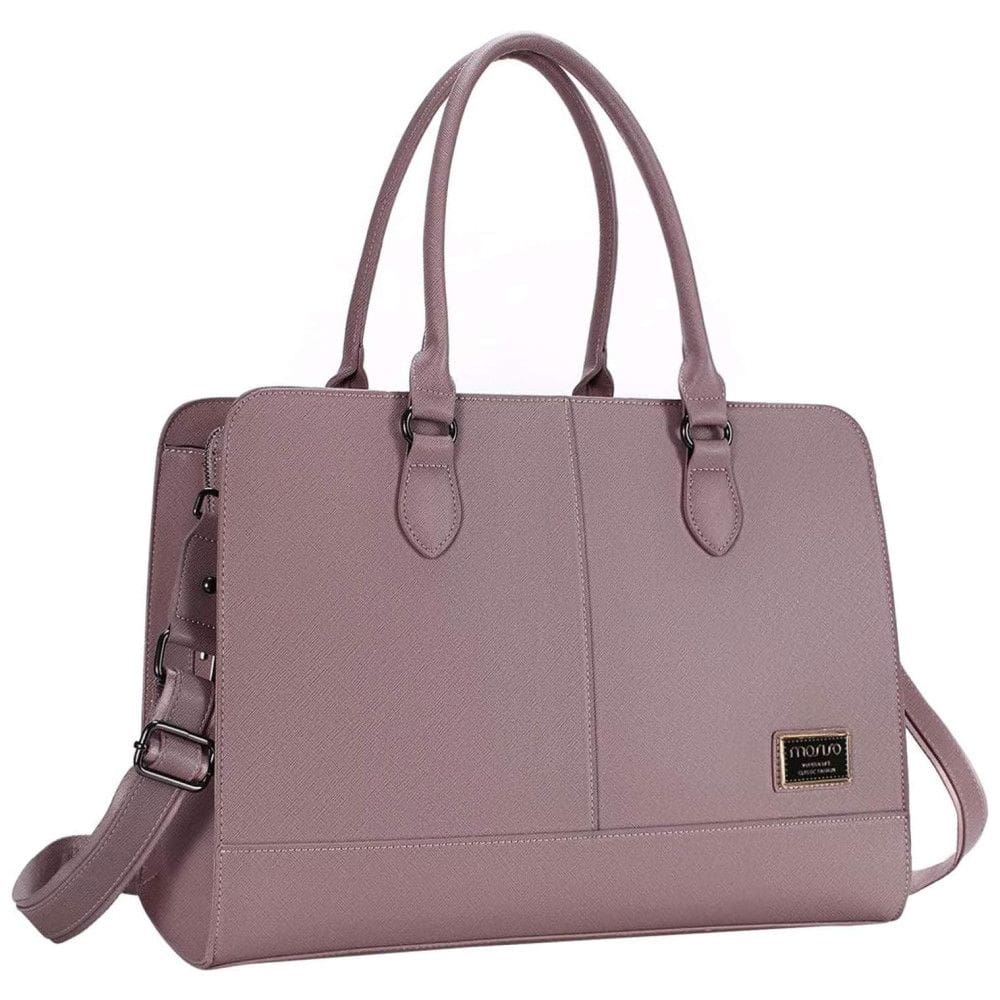 Bolsa, Pasta de Couro Vegano para Laptop Feminina, MOSISO Feminino, Violeta