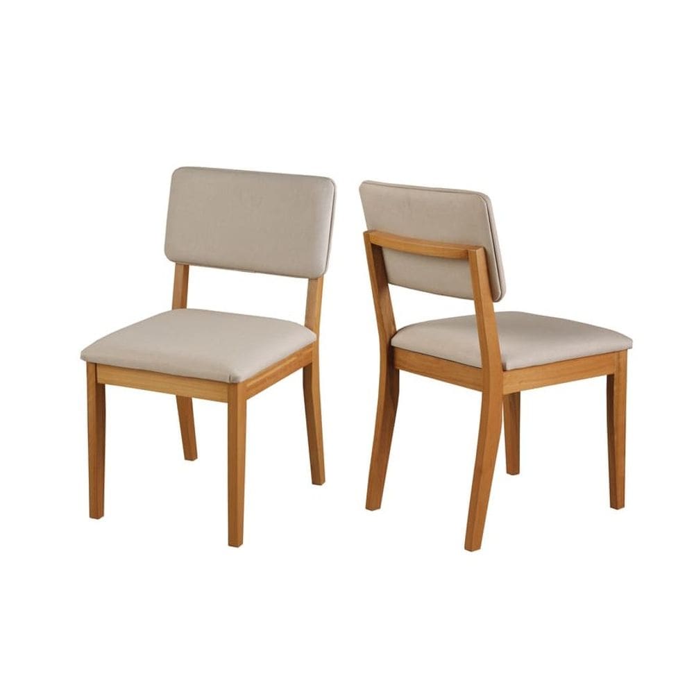 Cadeiras Madeira Maciça Estofada - Azaleia - Harmonia Salas