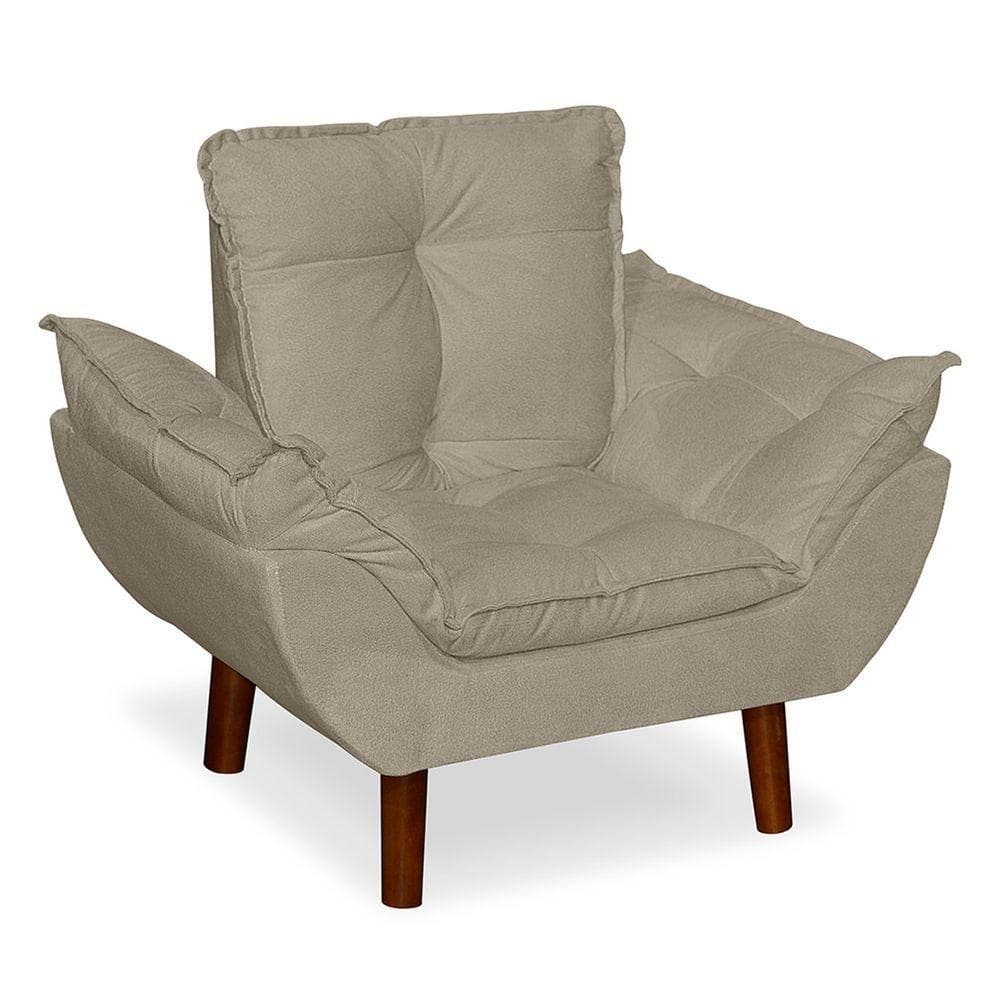 Mini Poltrona Decorativa Infantil Suede Bege - Lm Decor