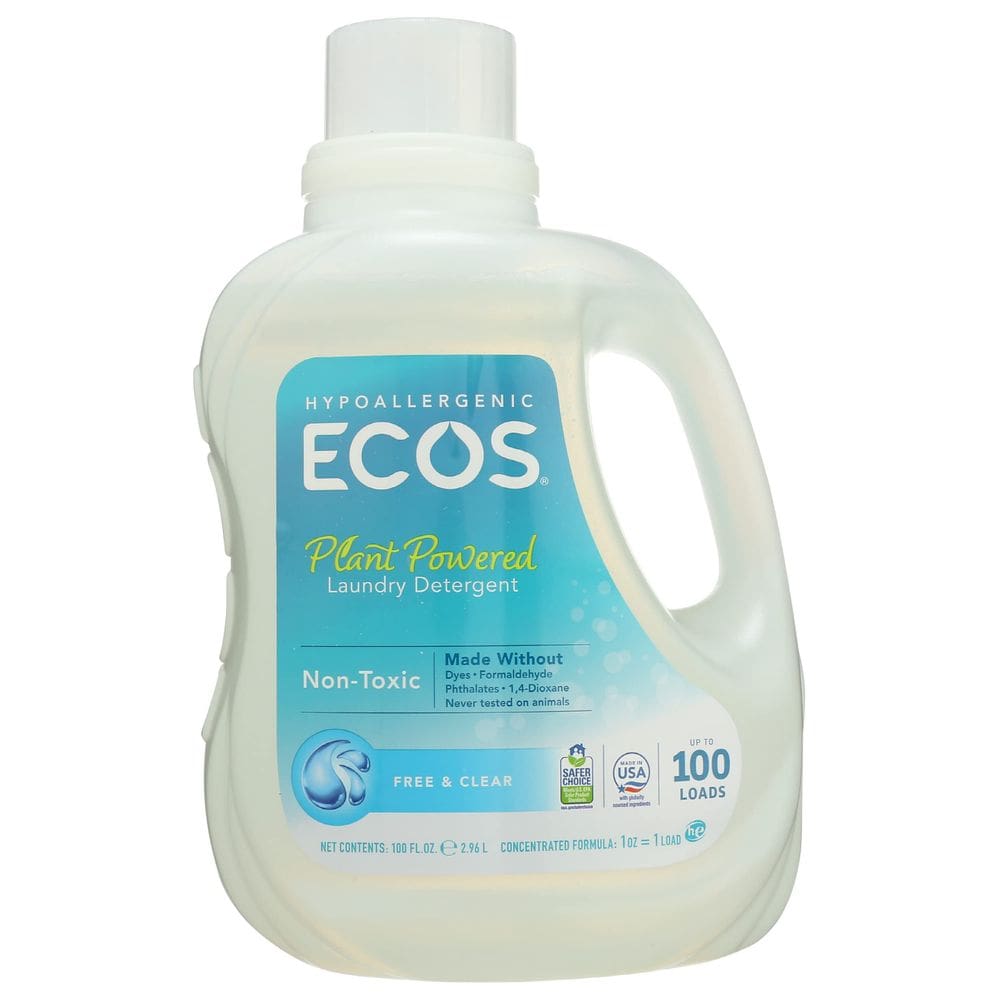 Detergente líquido para roupa Produtos ecológicos Ecos Free Clear