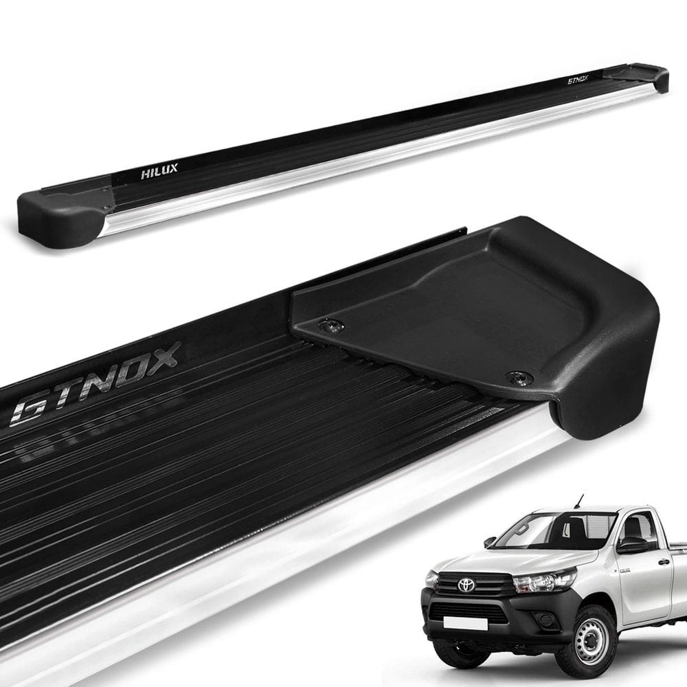 Estribo Lateral Hilux CS 2016 a 2025 Alumínio Preto A4