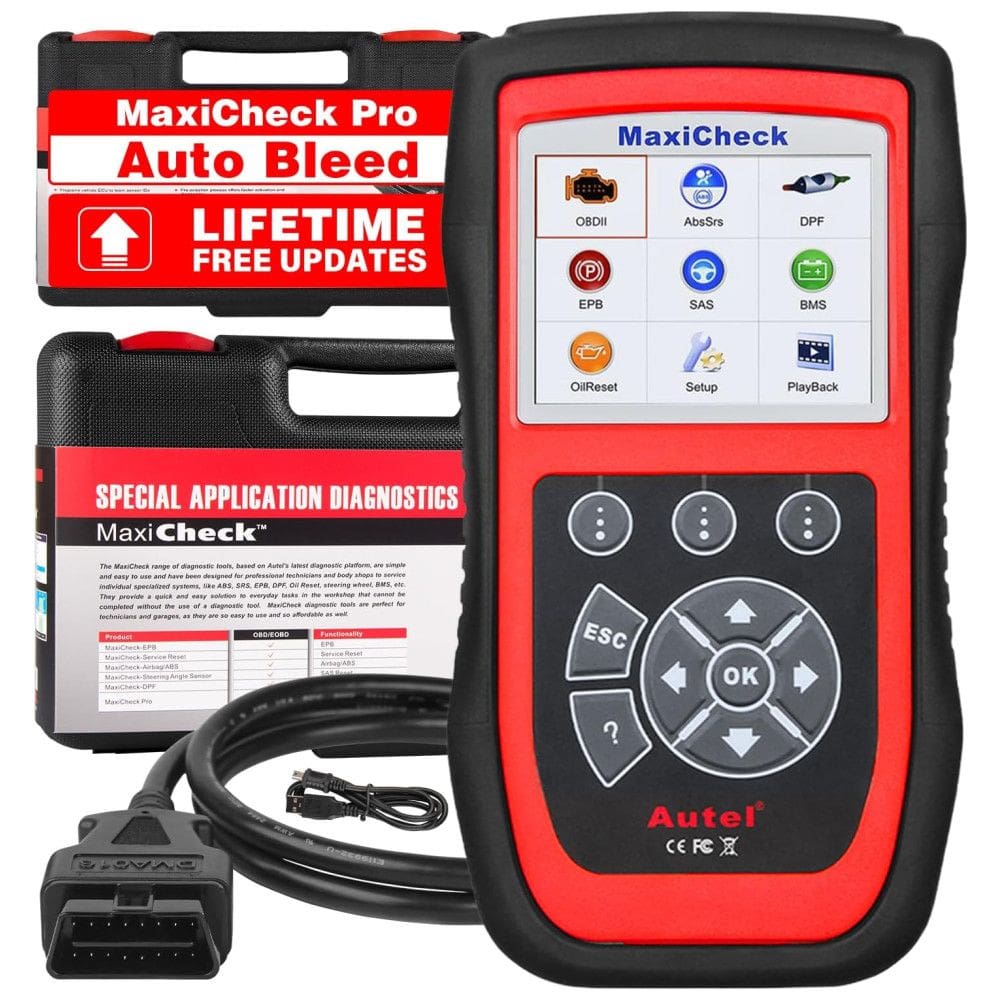 Autel MaxiCheck Scanner de Motor Automotivo c, 10 Modos de Analise e Muilti Idiomas