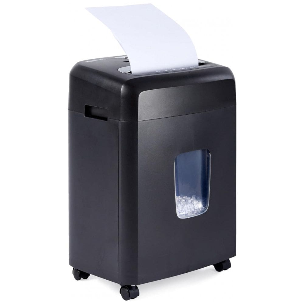 Fragmentadora de Papel e Cartões 12 Folhas Micro Corte, 110V, AMZ, Preta