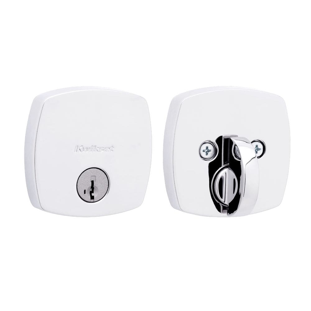 Deadbolt Lock Kwikset Midtown com chave cromada polida