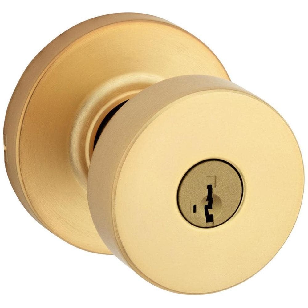 Fechadura de maçaneta Kwikset 740PSKRDT-4S Satin Brass SmartKey