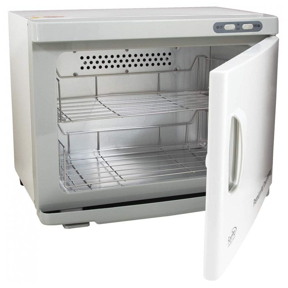 Aquecedor de Toalha Elétrico para Barbearia 23L com 2 Prateleiras de Aço Inoxidável, 110V, ForPro, Branco