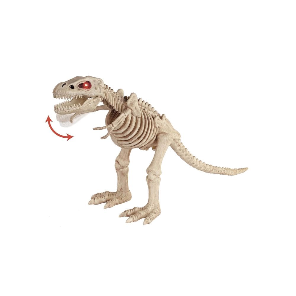 Decoração de Halloween Crazy Bones 41 cm T Rex Dinosaur Prelit