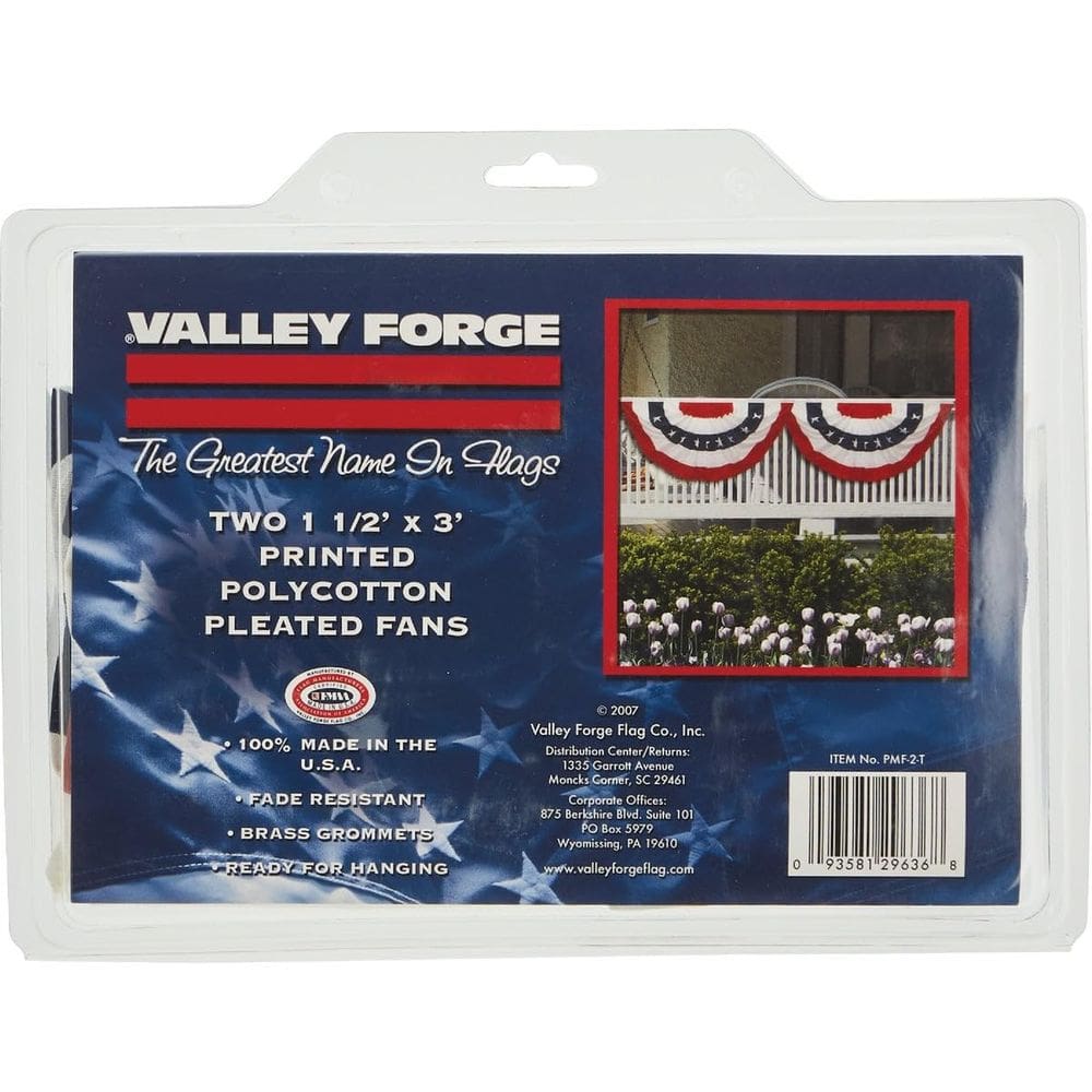 Banner Valley Forge, 46x91 cm, polialgodão, pacote com 2 unidades, fabricado nos EUA