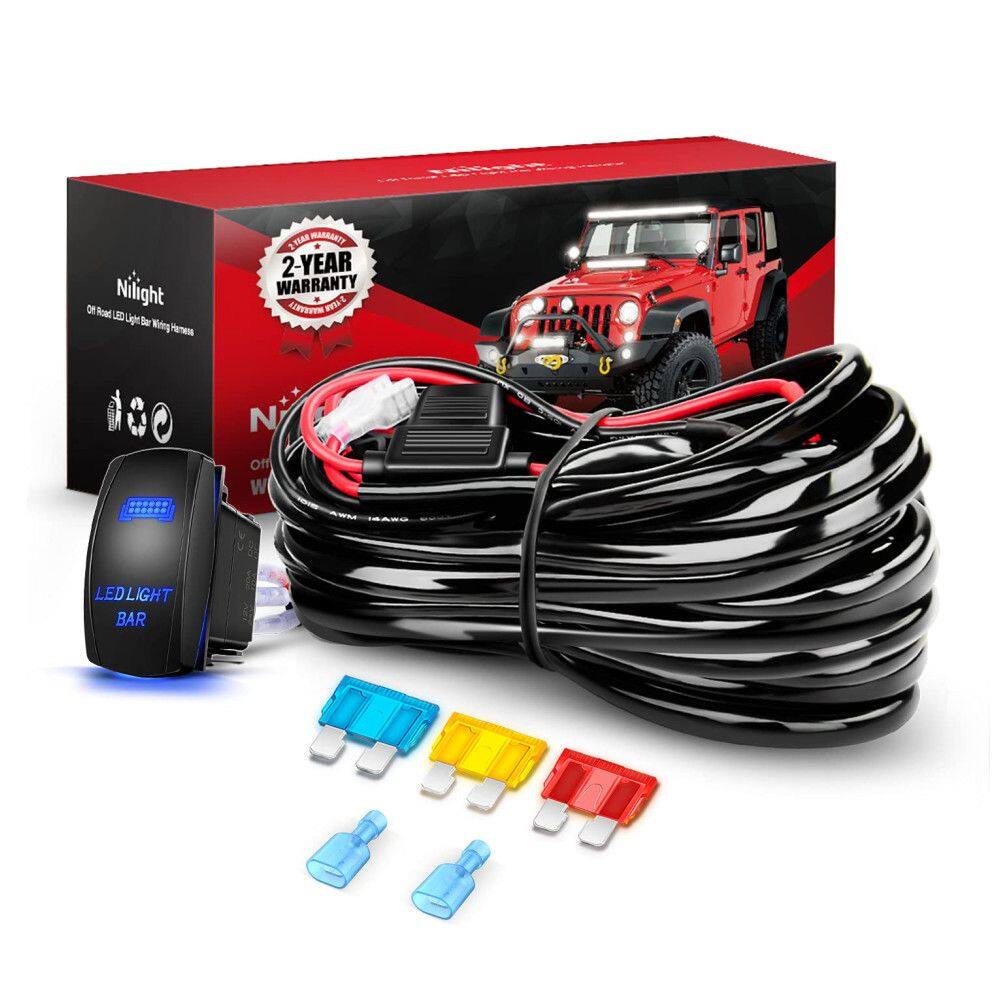 Luz LED Automotiva Decorativa Externa 12V DC 300W Resistência ao Derretimento, NILIGHT 10014W, Vermelho