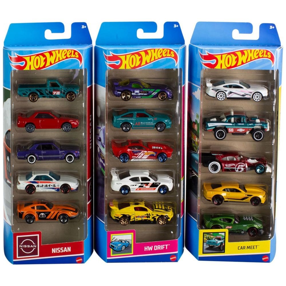 Kit com 15 Carrinhos Hot Wheels, 3 Temas Diferentes, Escala 1:64, para Crianças e Colecionadores