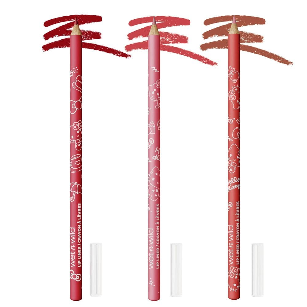 Conjunto de lápis de delineador de lábios wet n wild Hello Kitty de 3 peças