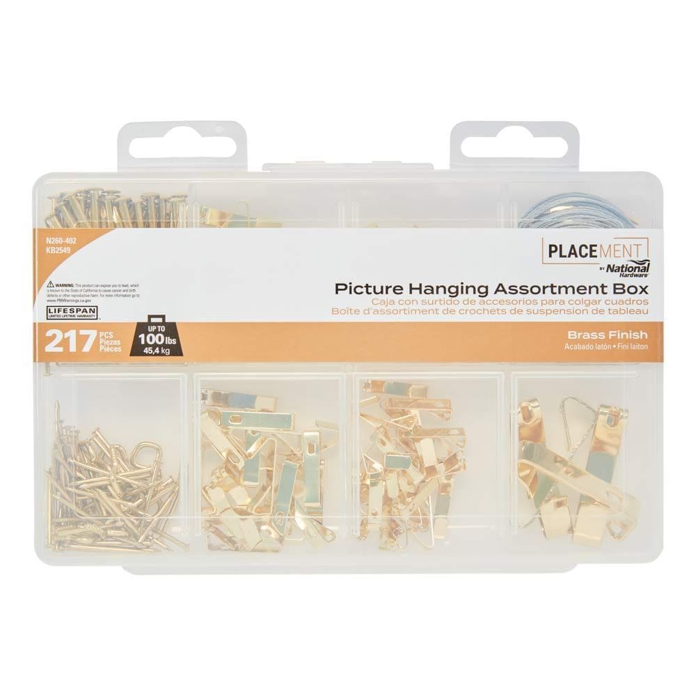 Suporte para fotos National Hardware N260-402 217 peças em latão