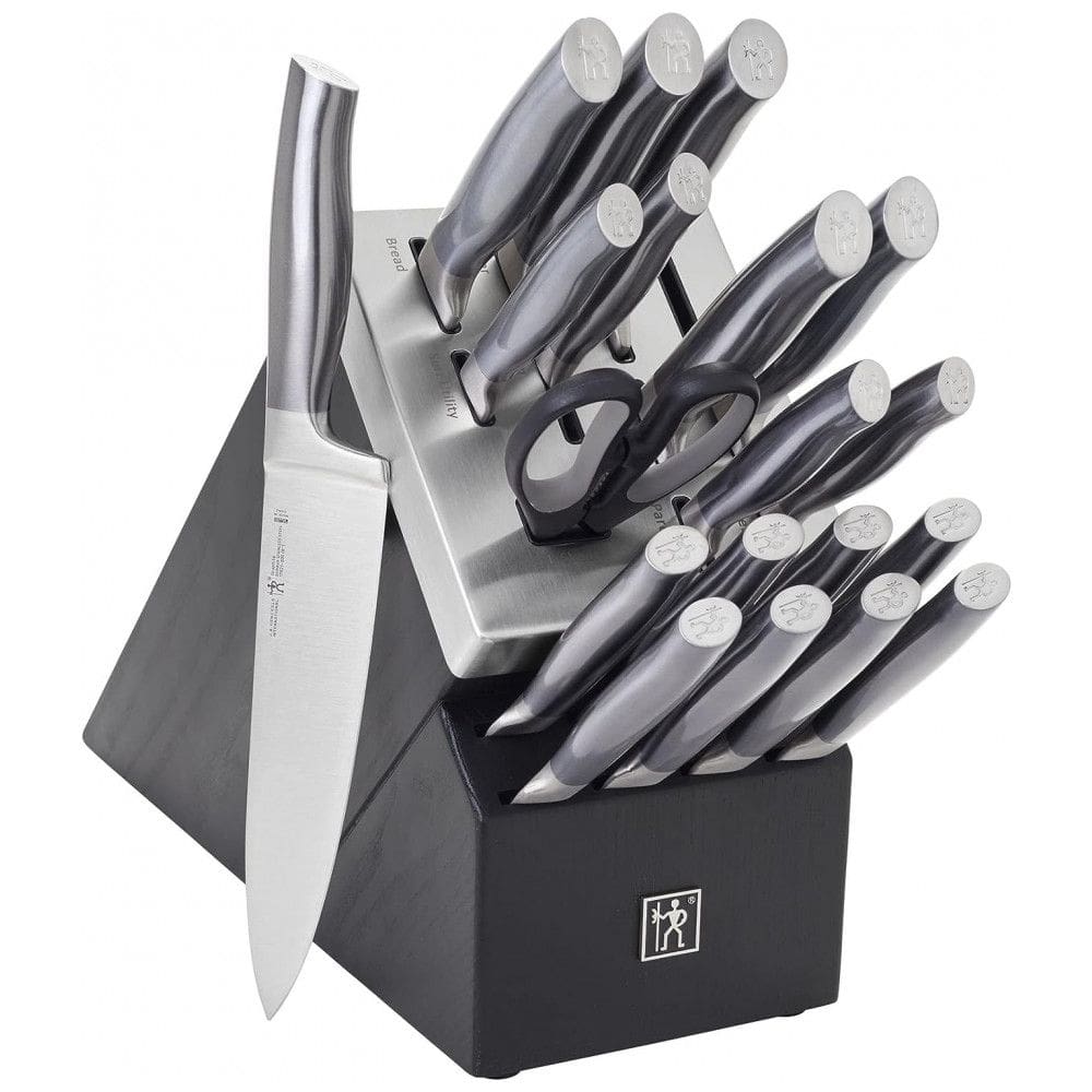 Conjunto de Facas em Aço Inoxidável com Bloco de Bancada, 20 Peças, HENCKELS, Preto