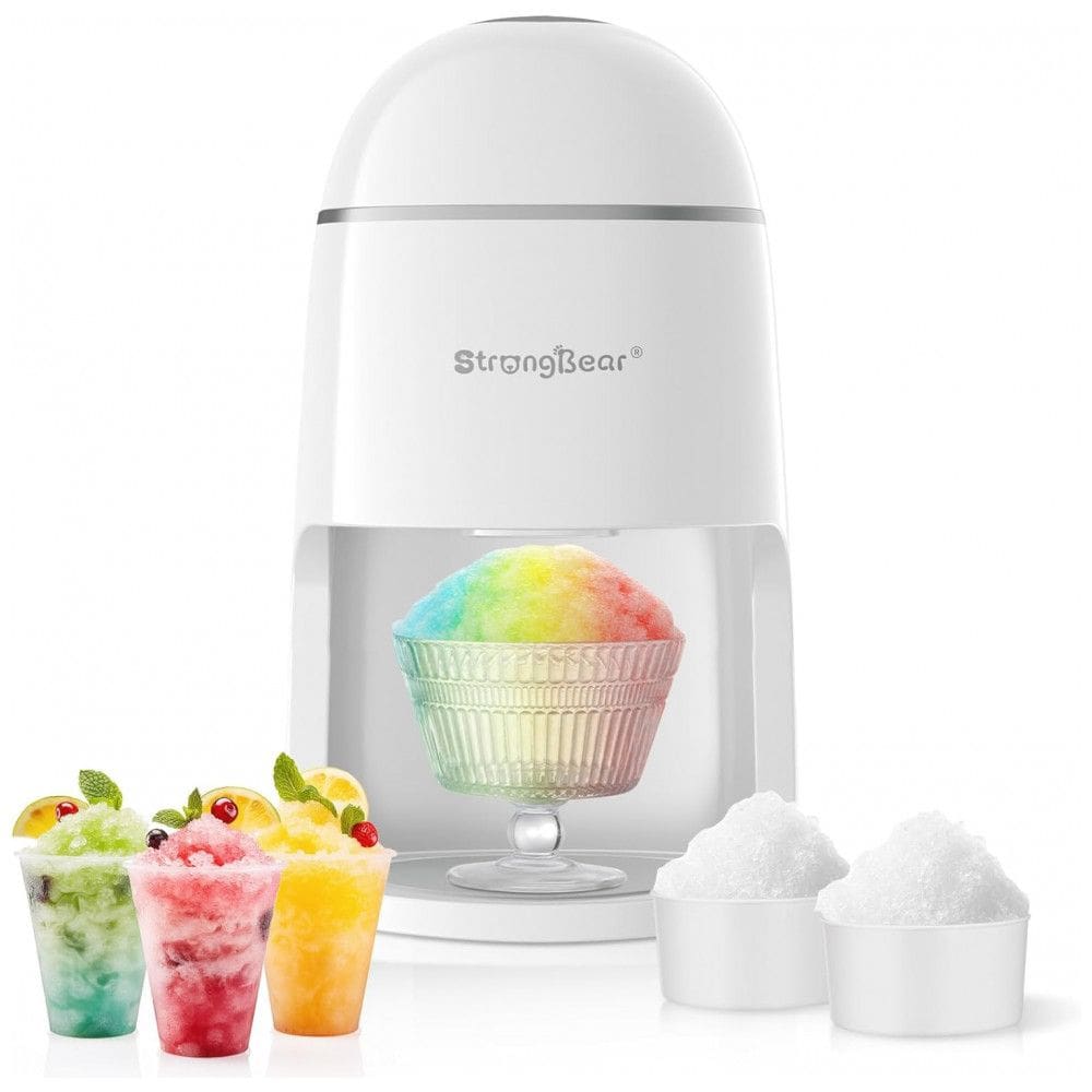 Máquina de Raspadinha StrongBear Snow Cone, Picadora de Gelo Elétrica, Fabricante de Raspadinhas para Casa e Festas de Verão