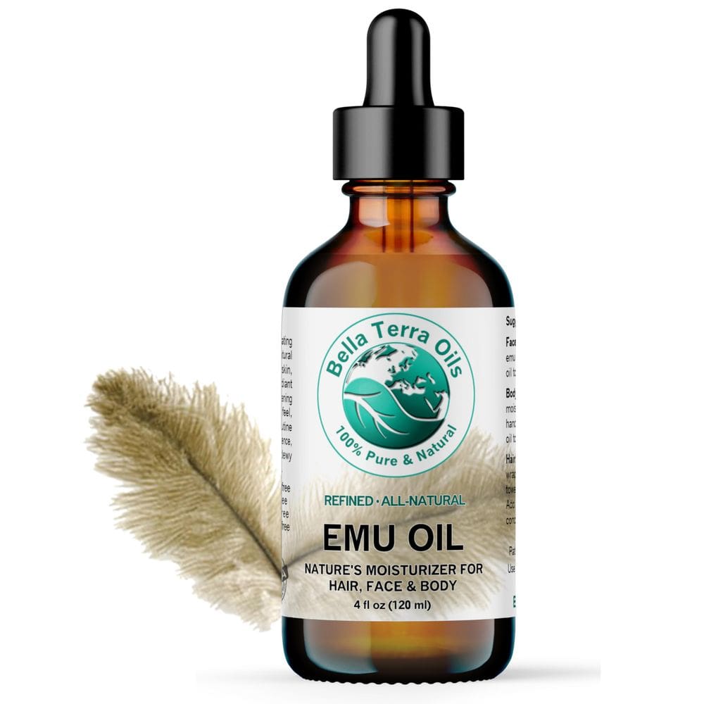 Óleo de emu Bella Terra Oils 120 ml de emu australiano puro genuíno
