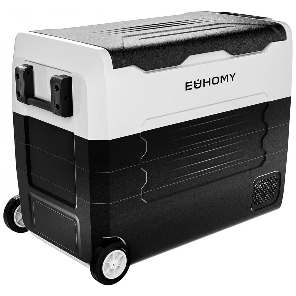 Geladeira e Congelador Portátil 57 L com Divisor Removível 12 24V DC 120 240V AC, EUHOMY, Preta