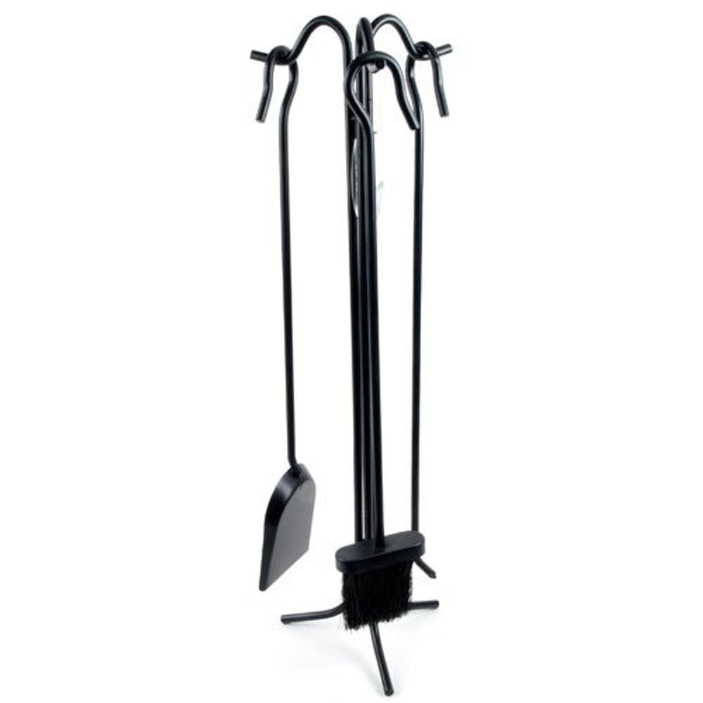Conjunto de ferramentas de lareira Panacea Black Matte Steel Shovel Brush