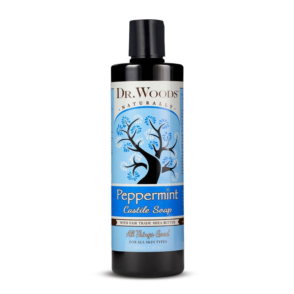 Sabonete líquido de Castela Dr. Woods Peppermint 473ml com karité