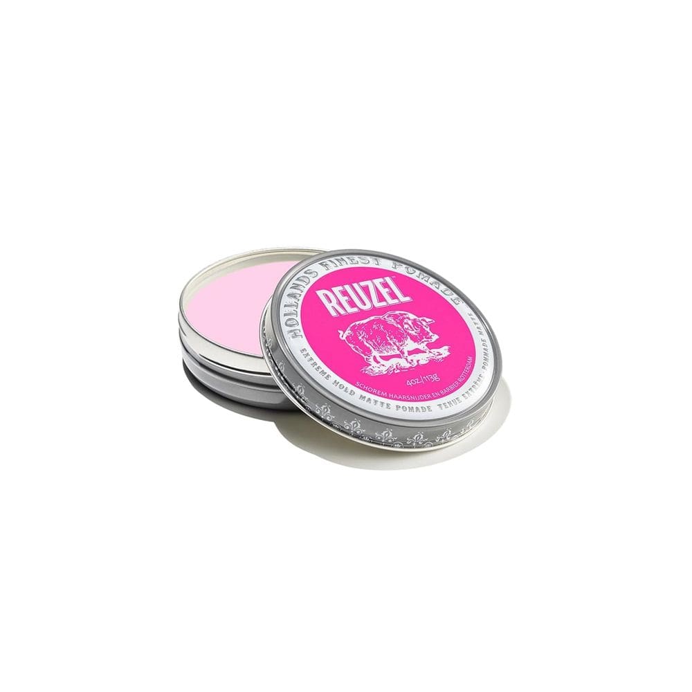 Pomada REUZEL Pink Extreme Hold Matte 120 ml para todos os cabelos