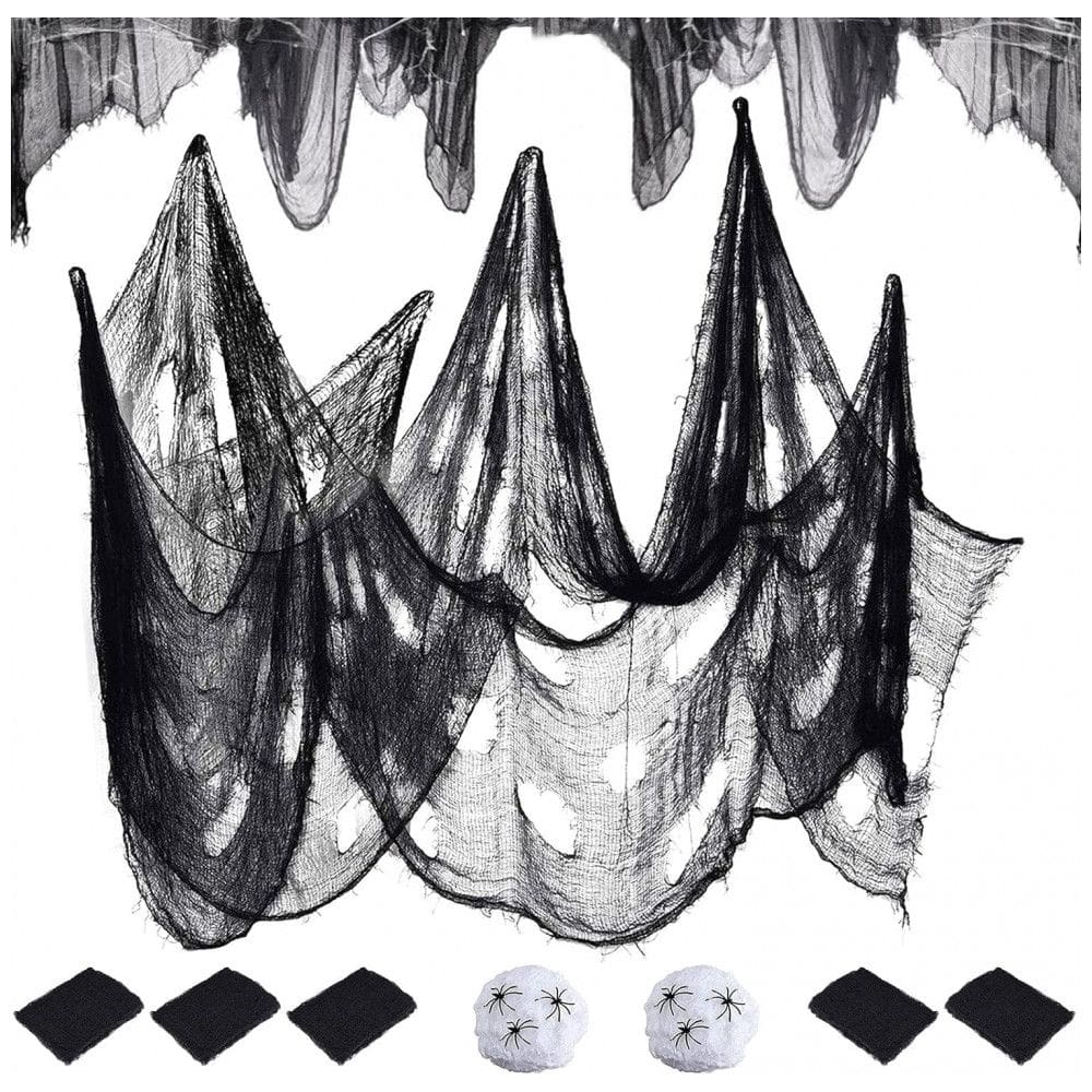 Kit de Decoração de Halloween com Teias de Aranha, JQAQJU