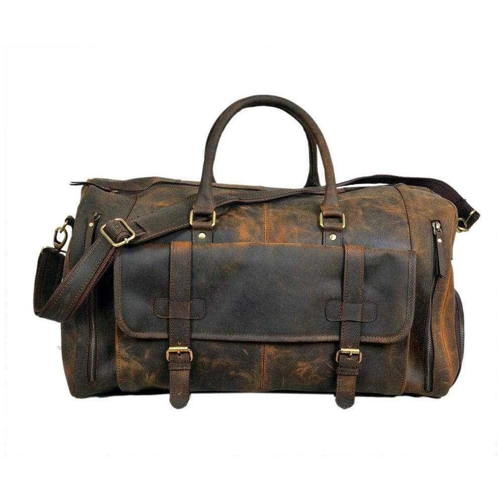 Bolsa de Viagem 100 de Couro, C CUERO, Marrom