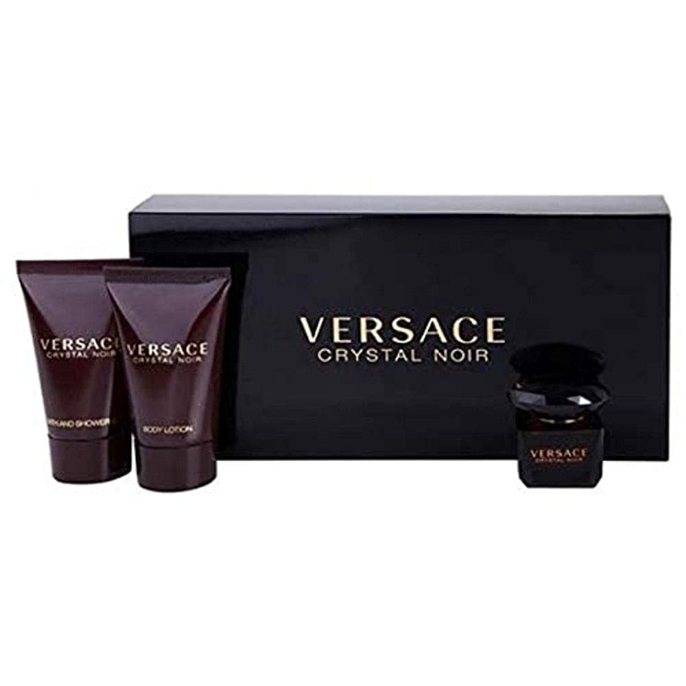 Conjunto de perfumes Versace Crystal Noir Eau De Parfum 5 mL + 24 mL
