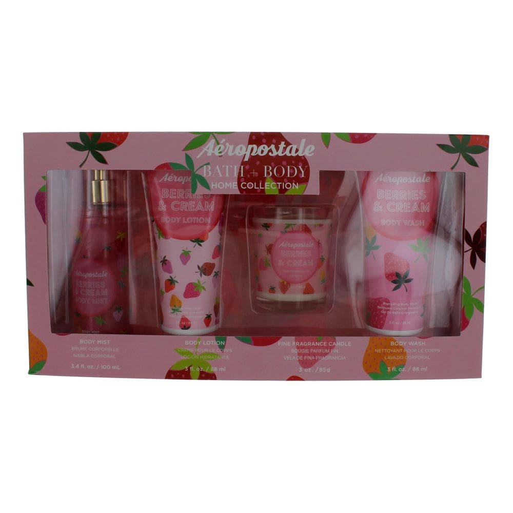 Conjunto de presentes Aeropostale Bath+Body Home Collection 4 peças