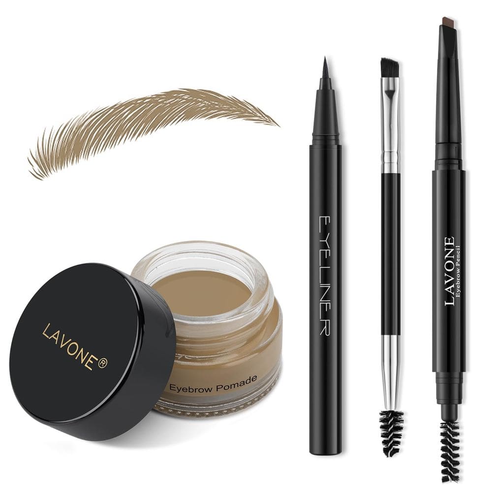 Kit de maquiagem LAVONE Eyebrow Stamp Pencil impermeável loiro escuro