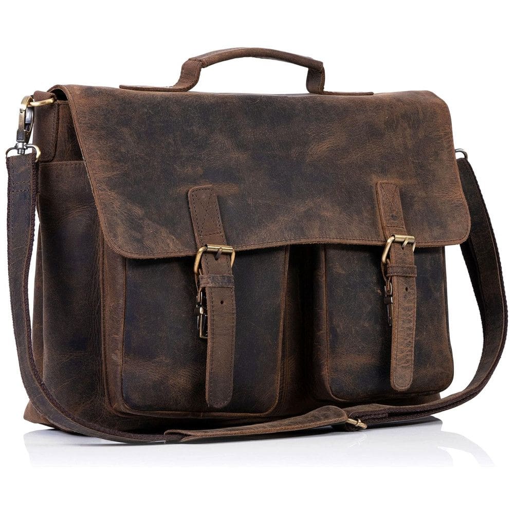 KomalC Bolsas para Laptop de Couro Unissex