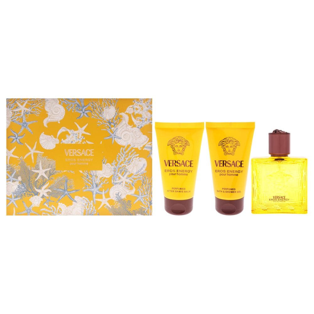 Conjunto de presentes Perfume Versace Eros Energy para homens, 3 peças